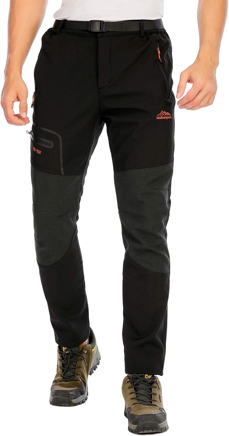 Herren Wanderhose Skihose Wasserdicht Softshellhose Winddicht Winter Outdoorhose Snowboardhose Warm