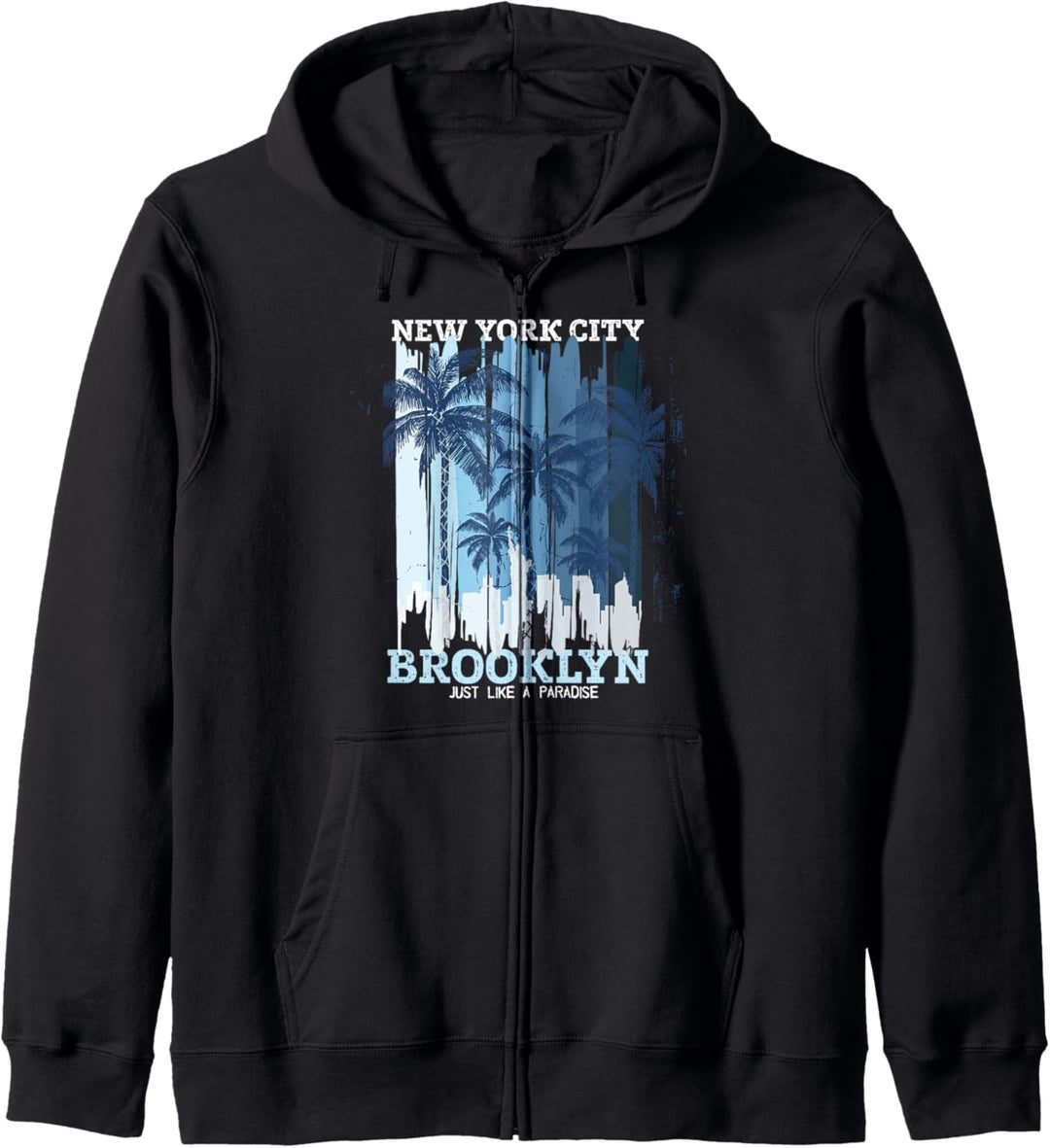 Wear Brooklyn T-Shirts, Vintage New York City Brooklyn Kapuzenjacke