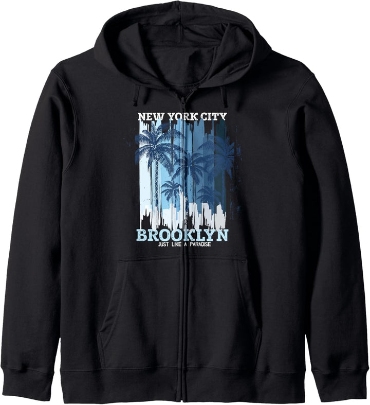 Wear Brooklyn T-Shirts, Vintage New York City Brooklyn Kapuzenjacke