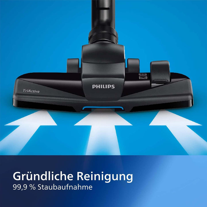 Philips Series 3000 Performer Compact Staubsauger mit Beutel – 900-W-Staubsauger mit Allergiefilter,