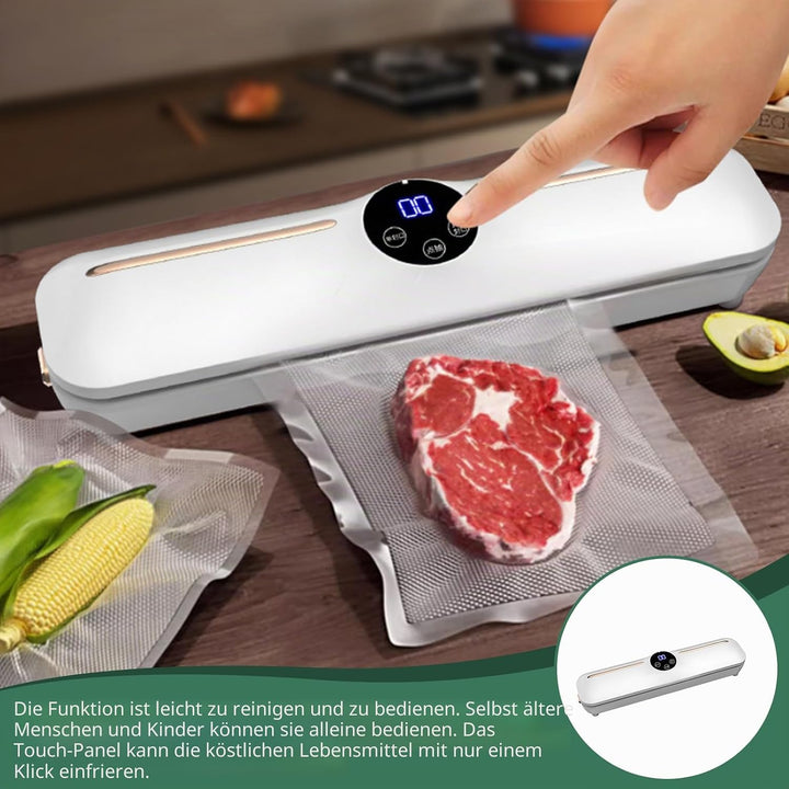 Vakuumierer, Vakuumiergerät mit Vakuumierbeuteln, All-in-1 Vakuumierer mit 20 Vakuumierbeuteln für T