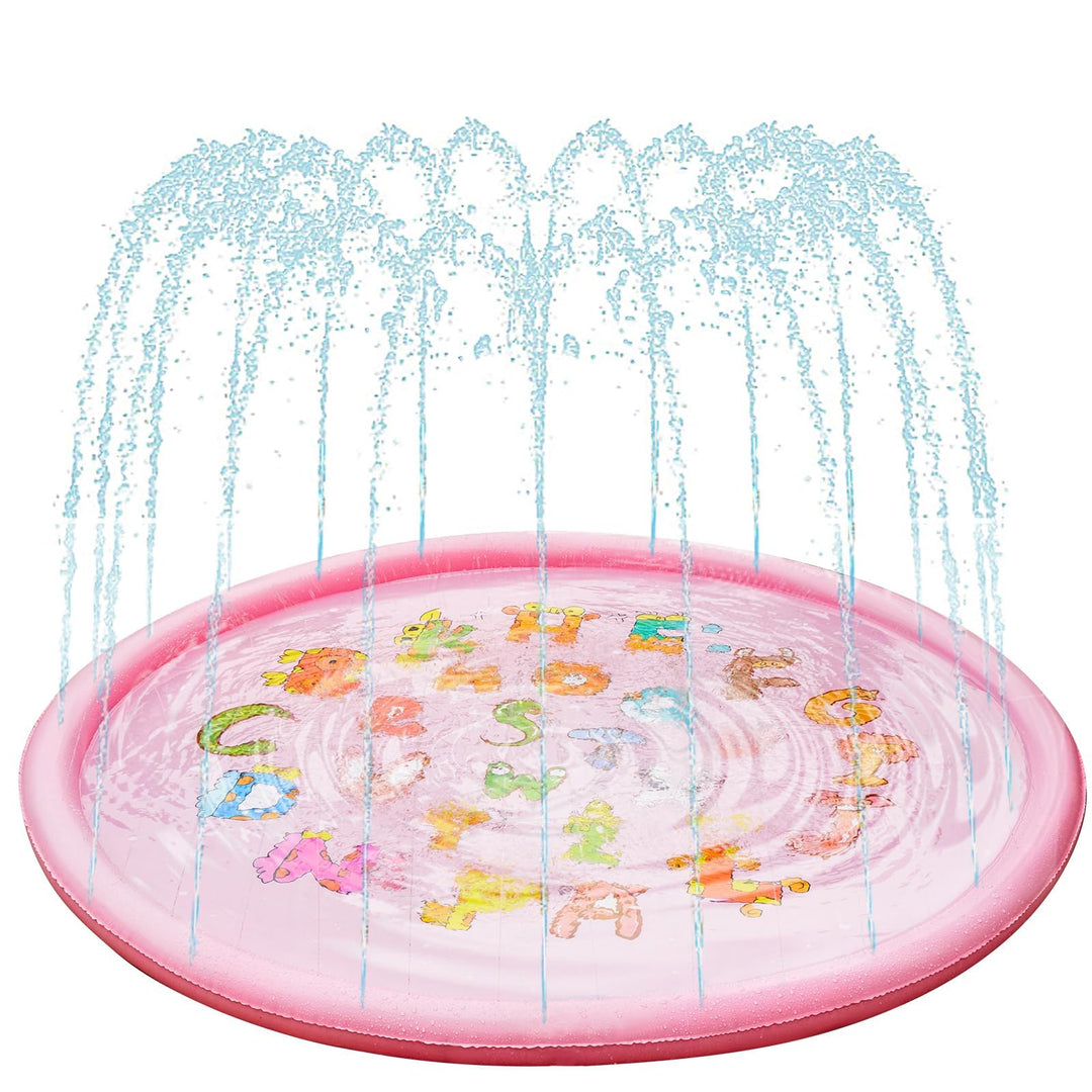 Anpro 172cm/68 Splash Pad, Sprinkler Wasser Spielmatte, Sommer Garten Wasserspielzeug für Baby, Kind