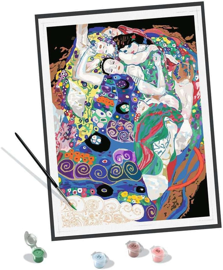 Ravensburger CreArt 23649 - Die Jungfrau (Gustav Klimt) - Malen nach Zahlen Erwachsene, DIY Malset m