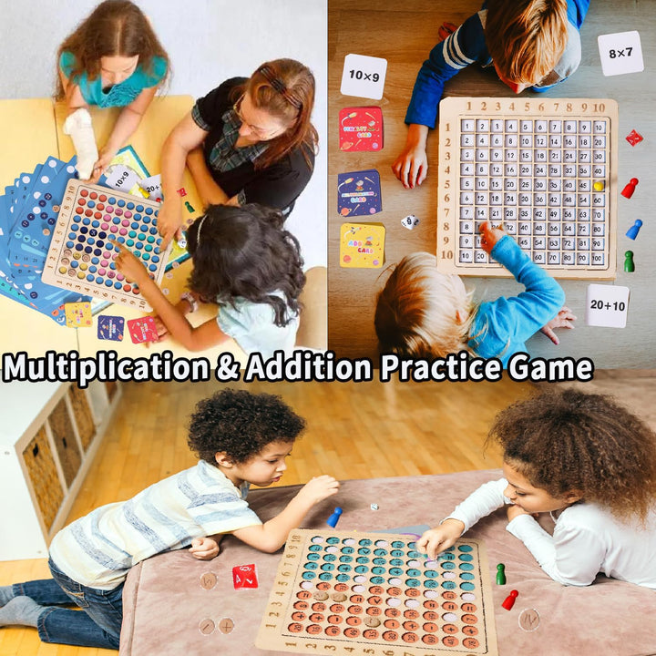Mathe Spielzeug für Kinder,Holz Mathematik Montessori Spielzeug,Holz Montessori multiplikationsbrett