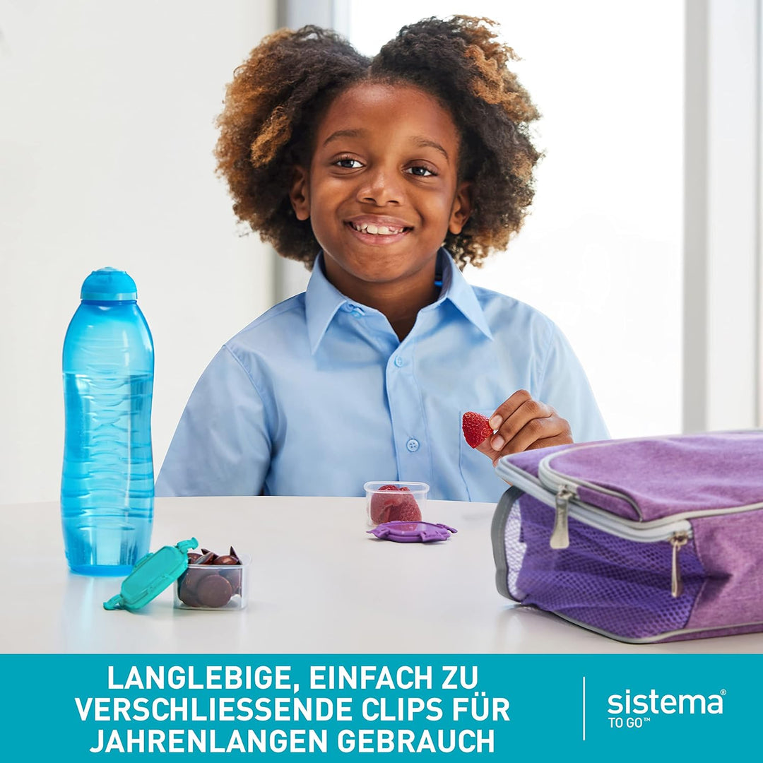 Sistema To Go Knick Knack Frischhaltedosen | 62 ml | stapelbare Snack-Boxen mit Deckel | Gemischte F