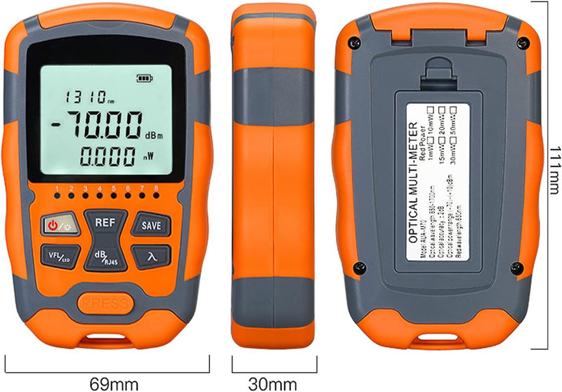 Digital Optical Fiber Power, Tester und Detektoren Glasfaser-Leistungsmesser Meter Display Optic Cab