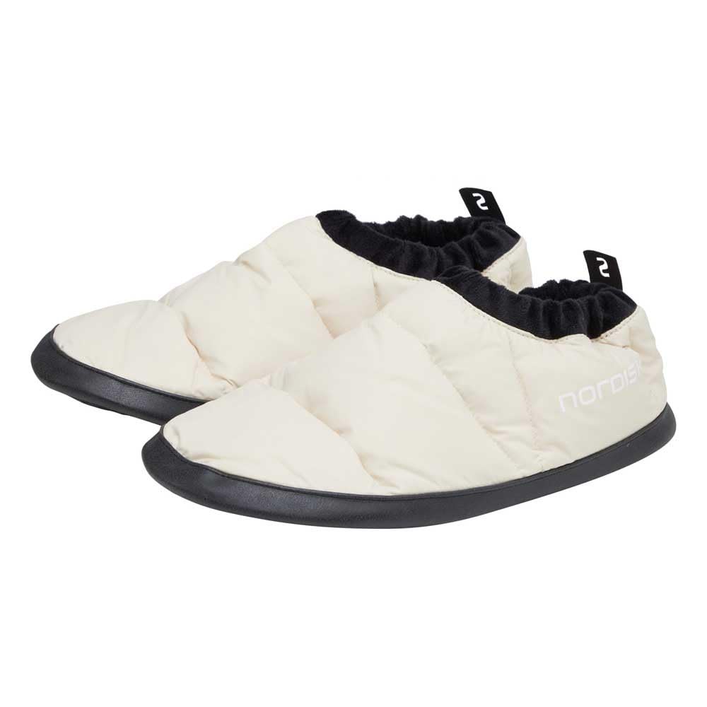 Nordisk Mos Down Shoe Luxus Daunenschuhe Daunen Hüttenschuhe Hausschuhe XS S M L Sandshell S – EU 35