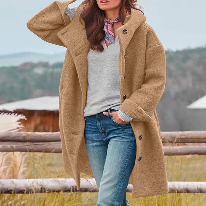 Ansenesna Wollmantel Damen Winter Lang Wintermantel Wolle Elegant Lange Winterjacke Warm Jacke Fraue