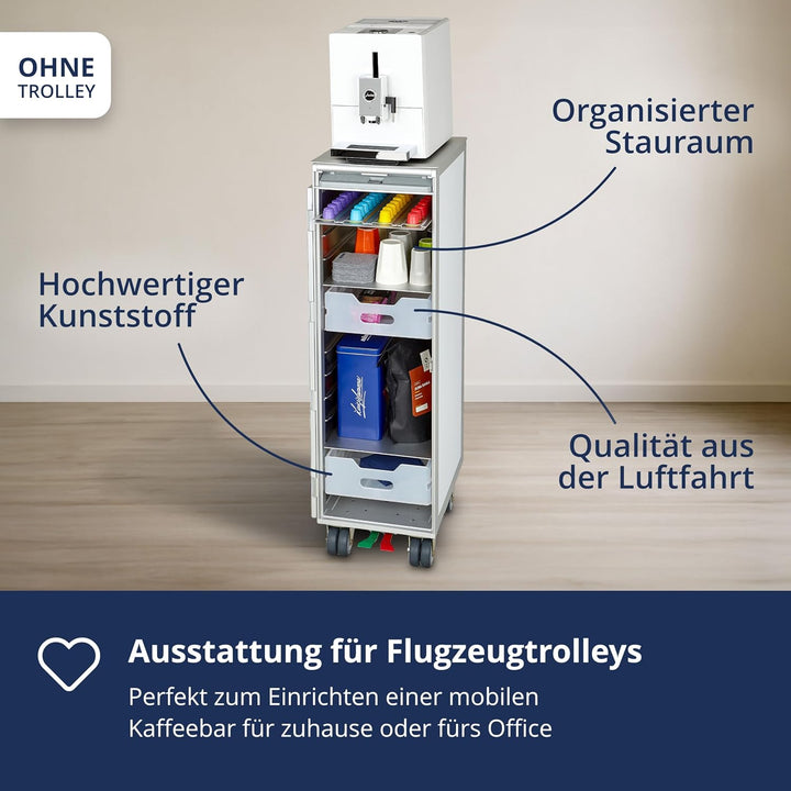 Ausstattungspaket Kaffeebar, Zubehör für Airline Trolleys, Kaffeebar-Möbel (Kunststoff, KSSU + Kaffe