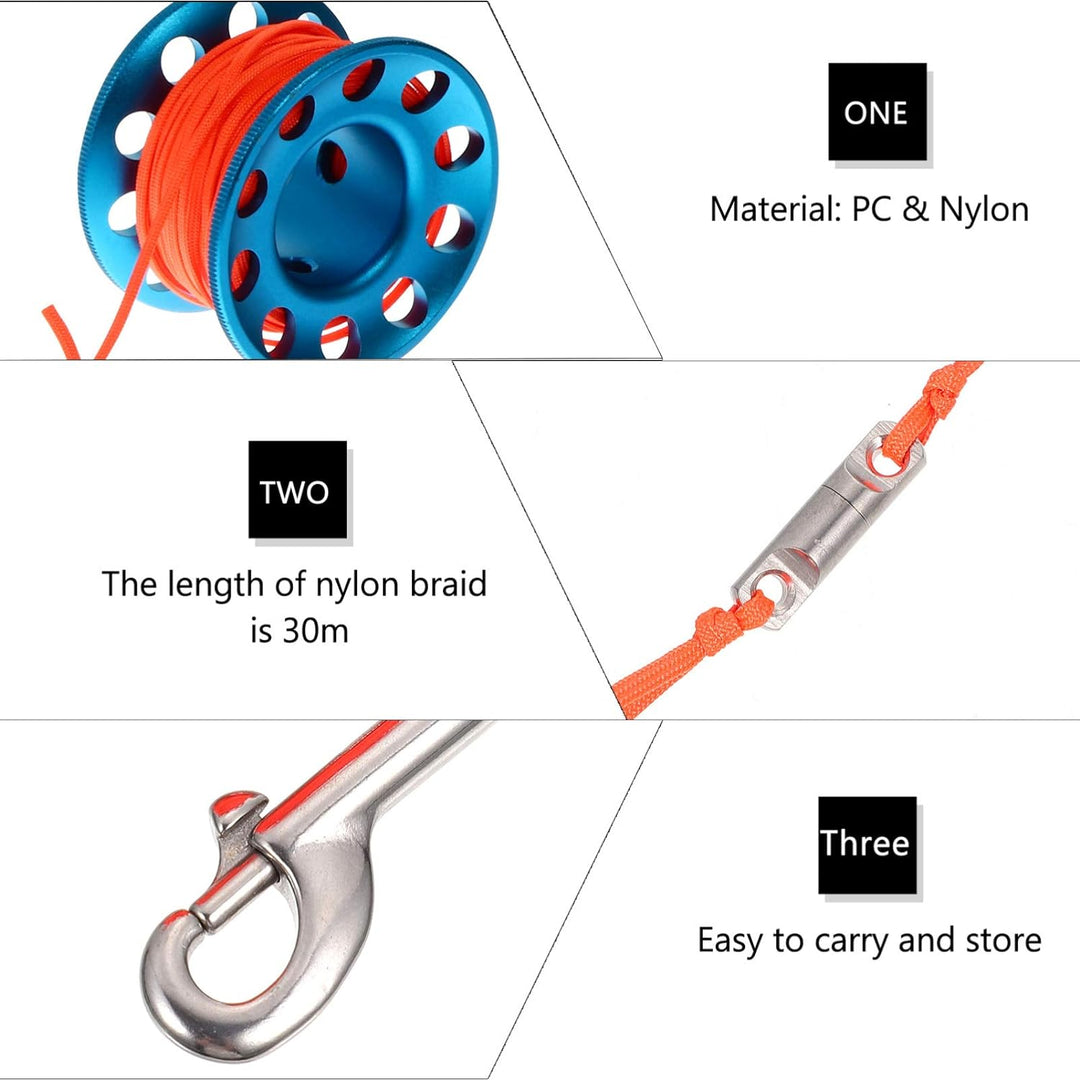 BESPORTBLE 1 Set von Scuba Tauchen Spool Aluminium Legierung Kompakte Schnorcheln Dive Reel Spool Li