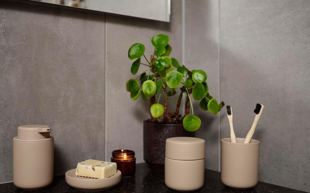 Zone Denmark Ume Seifenschale, Seifenhalter, Seifenablage fürs Waschbecken, Steinzeug mit Soft Touch