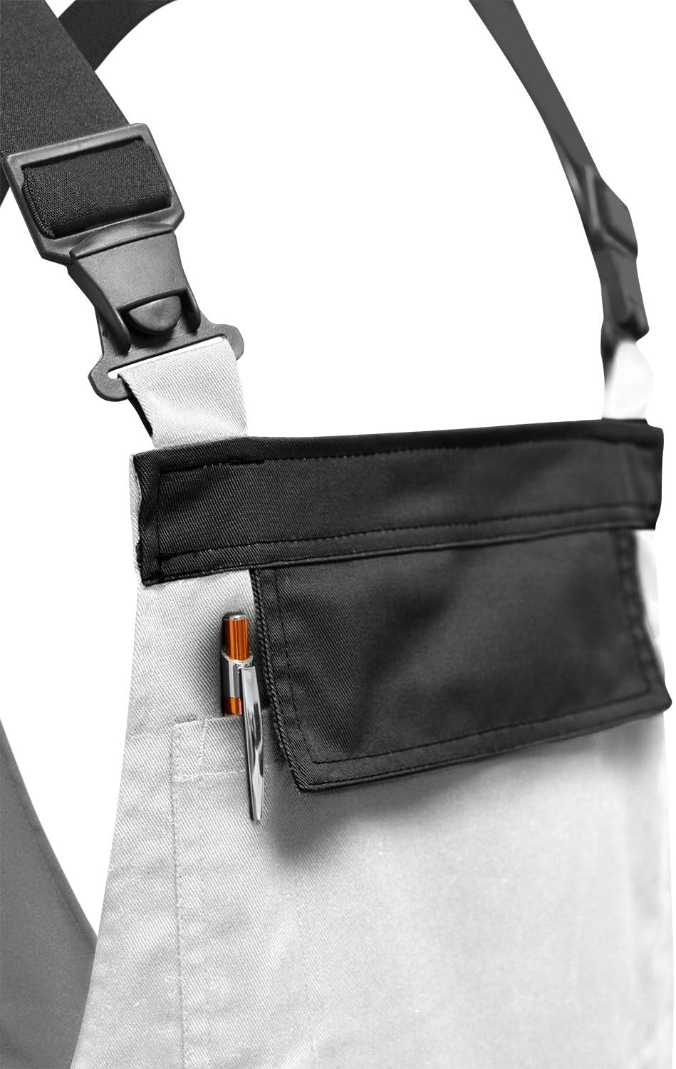 strongAnt Latzhose Herren Stretch Arbeitshose Arbeitslatzhose mit Kniepolstertaschen Schwarz Grau We