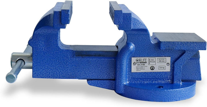 CCLIFE Feststehend Schraubstock 100/125/150 mm für Werkbank Werkbankschraubstock Parallelschraubstoc