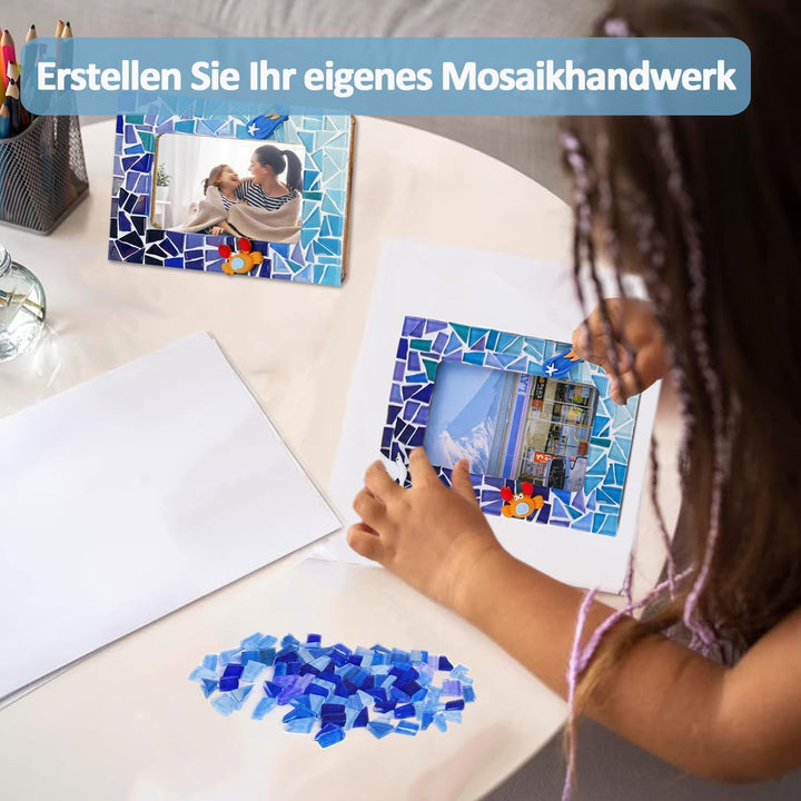 AiYoYo DIY Fotorahmen Bastelset Geschenke für Erwachsene Mosaik Bilderrahmen Kreatives Basteln Gebur