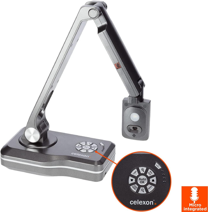 celexon Dokumentenkamera DK800 mit Tragetasche M | Flexible Plug&Play Lösung mit Diebstahlschutz für