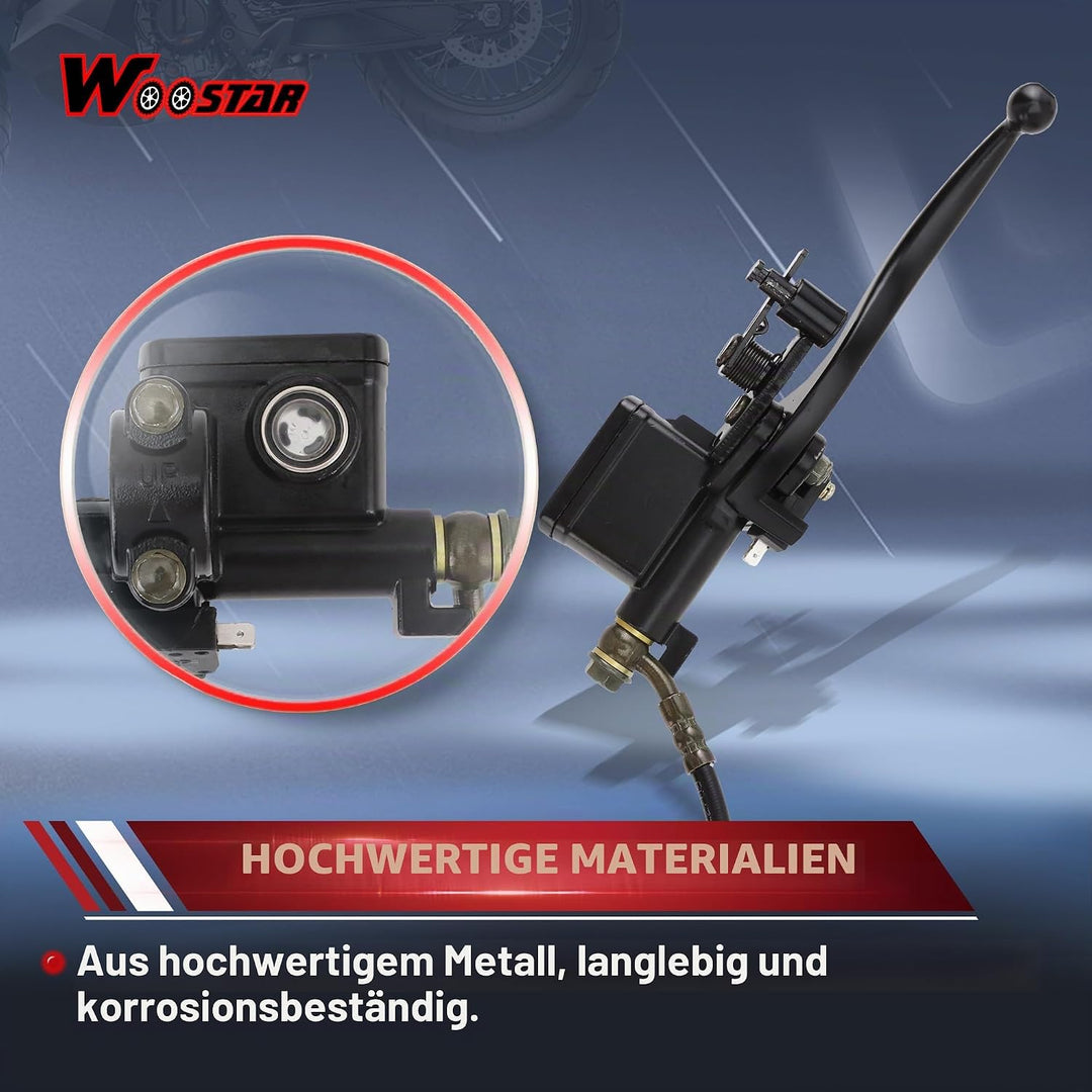 WOOSTAR Links Hydraulik Hauptbremszylinder Bremssattel Ersatz für Taotao Sunl Baja 50ccm 70ccm 90ccm