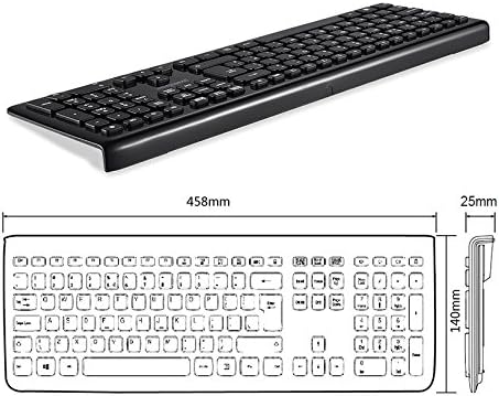Perixx PERIDUO-703B DE, Kabellose Tastatur und Maus Set, 2.4G Funkt mit bis zu 10m Reichweite, Mini