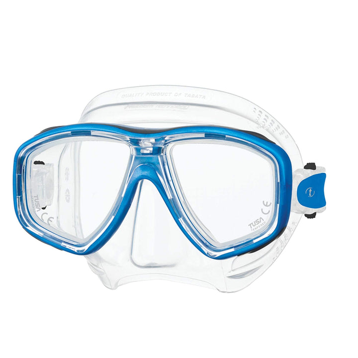 Tusa M-212 Ceos Clear Skirt Scuba Diving Mask - Fish Tail Blue