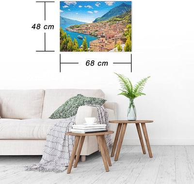 Ulmer Puzzleschmiede - Puzzle „Lago di Garda“ – Klassisches 1000 Teile Puzzle vom Gardasee – die mal