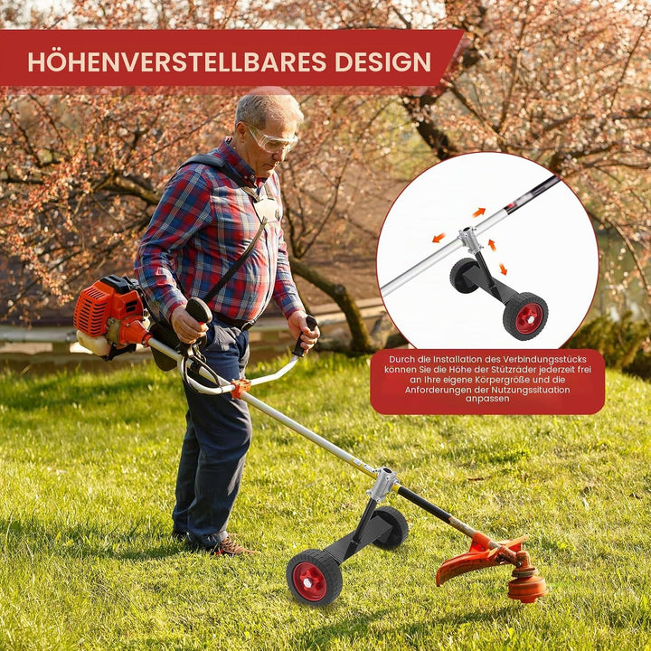Stützräder Für Trimmer, Universelle Weed Eater-Räder, Verstellbare Hilfsräder Für Mähe, Rad für Rase
