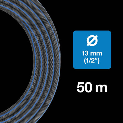 Fiskars Wasserschlauch XL, UV-geschützt, Druckgeprüft, Verwindungssteifigkeit Stufe 4 (von 5), 50 m,