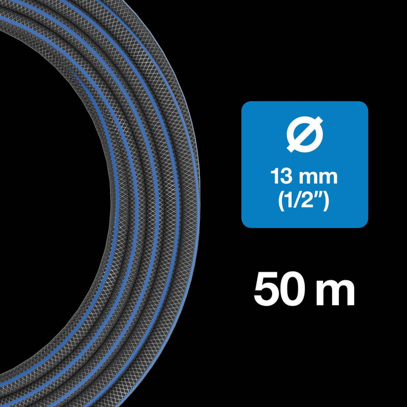 Fiskars Wasserschlauch XL, UV-geschützt, Druckgeprüft, Verwindungssteifigkeit Stufe 4 (von 5), 50 m,