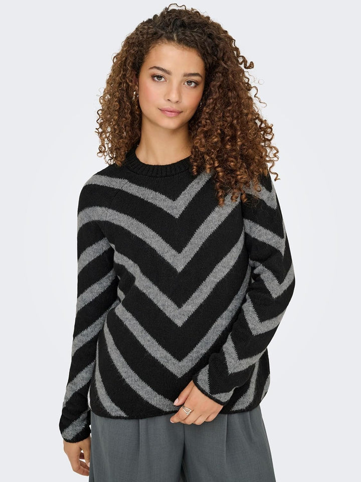 ONLY Female Strickpullover ONLELIZA Strickpullover | Knitted Pullover XS Schwarz, XS Schwarz