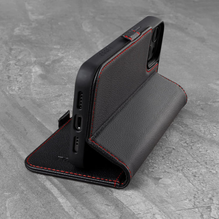 TORRO Handyhülle Kompatibel Mit iPhone 13 Mini - Hochwertige Lederhülle Mit Kartenfächern Und Horizo