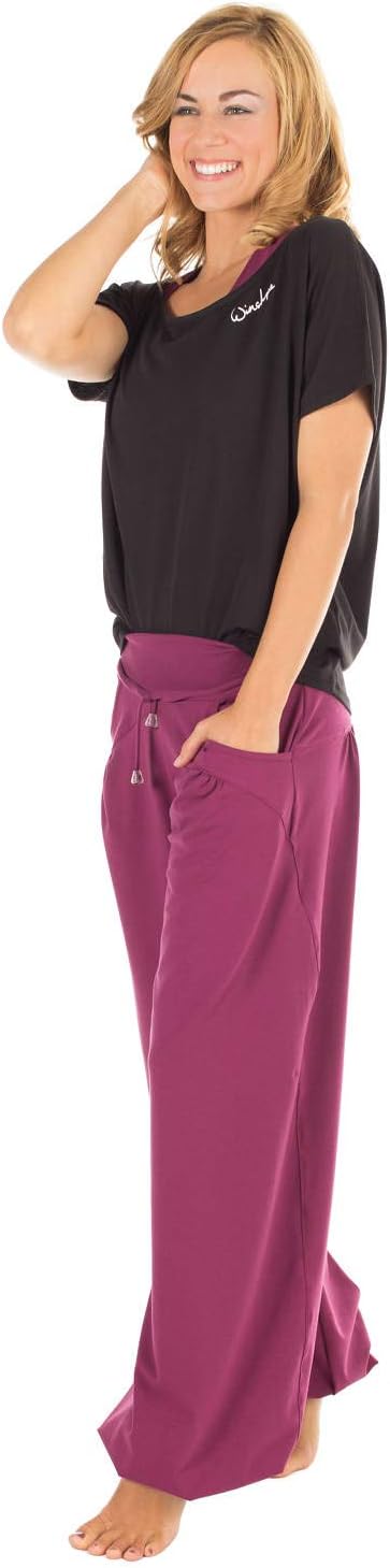 WINSHAPE Damen Trainingshose Dance Fitness Freizeit Sport XXL Berry-love, XXL Berry-love