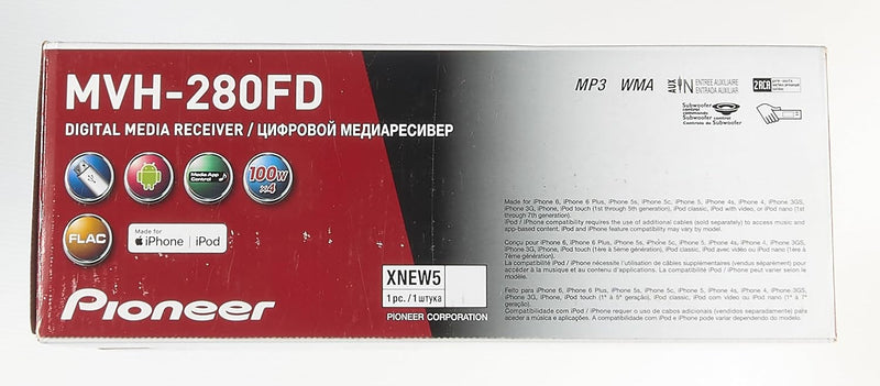 Pioneer MVH-280FD Autoradio, Mehrfarbig