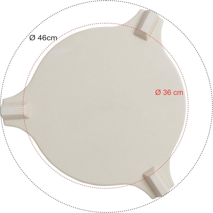BBQ-Toro Deflektorstein Ø 36 cm - Ø 46 cm, Pizzastein passend für Kamado Keramikgrill Ø 52 cm | Defl