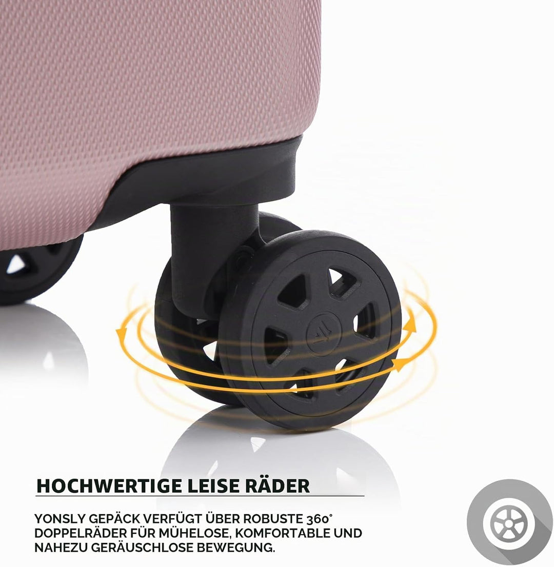 Trolley Koffer Suitcase, Reisekoffer, Rollkoffer Handgepäck, Hartschalenreisekoffer mit 4 Rollen 360