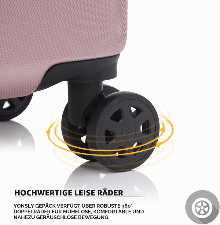 Trolley Koffer Suitcase, Reisekoffer, Rollkoffer Handgepäck, Hartschalenreisekoffer mit 4 Rollen 360