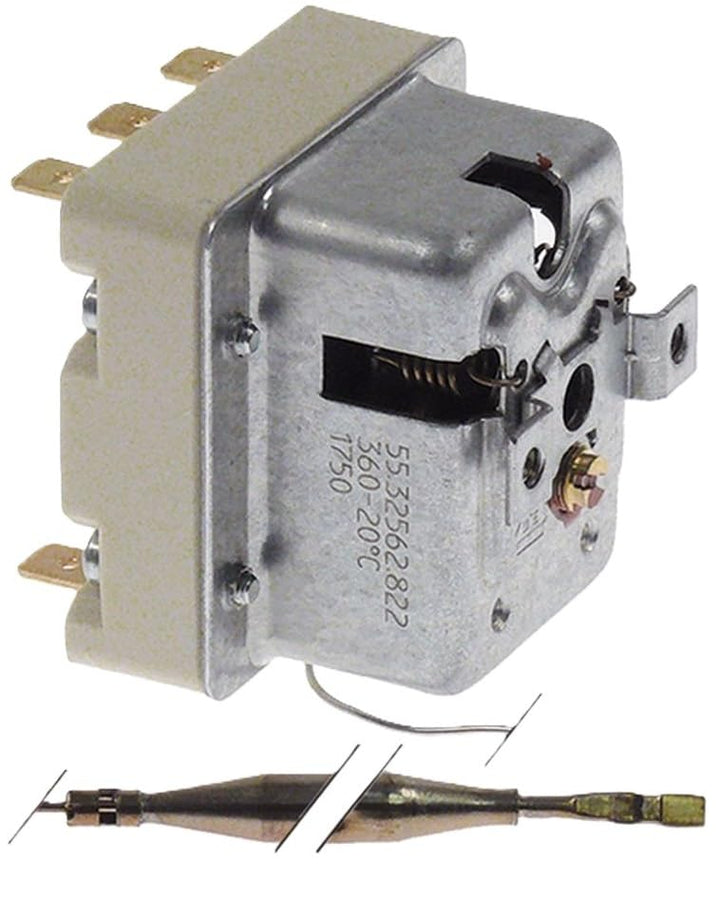 Sicherheitsthermostat 3-phasig 360°C EGO 55.32562.822 für Fritteusen - Ersatzteil mit Fühler ø6mm, K