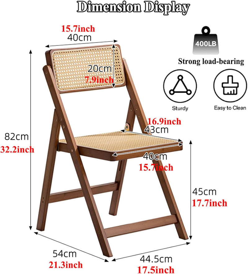 Mgchowue Rattan-Klappstühle, Aussenbereich Hölzernes Retro Klappbarer Stuhl, Zuhause Balkon Draussen