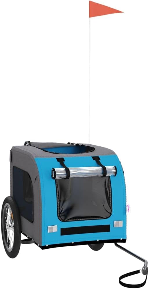 vidaXL TiertransportHaustierwagenOutdoor-Träger 125 x 64 x 66 cm Blau, Blau 125 x 64 x 66 cm