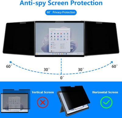 HaruYo 1 Stück Magnetischer Sichtschutz Kompatibel mit Surface Pro 9 (2022) / Pro 8 (2021) / Pro X(2