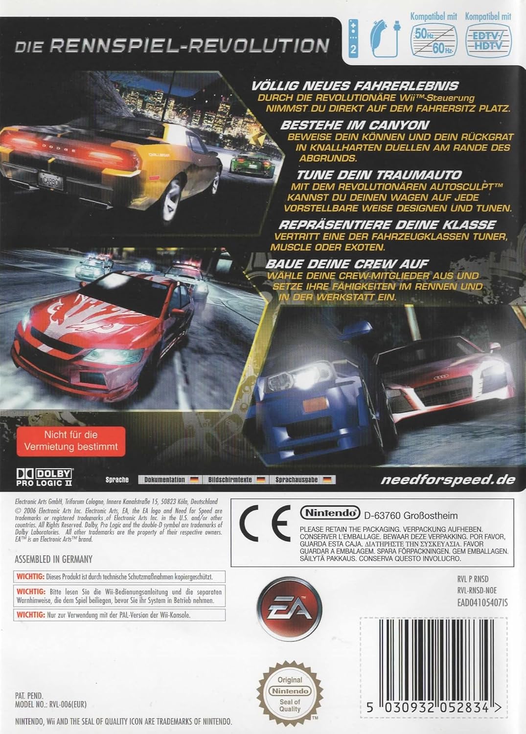 Need for Speed: Carbon Nintendo Wii Standard, Nintendo Wii Standard