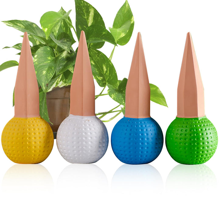 RoseFlower Tonkegel Bewässerung, 4er Set, Tontöpfe Deko, je 150 ml Volumen, Giesskugel für Zimmerpfl