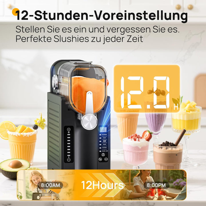 INITIO Slush Maschine, 2L Slushie Machine für Zuhause für Slushi, Frappé, Milchshake & Margaritas, O