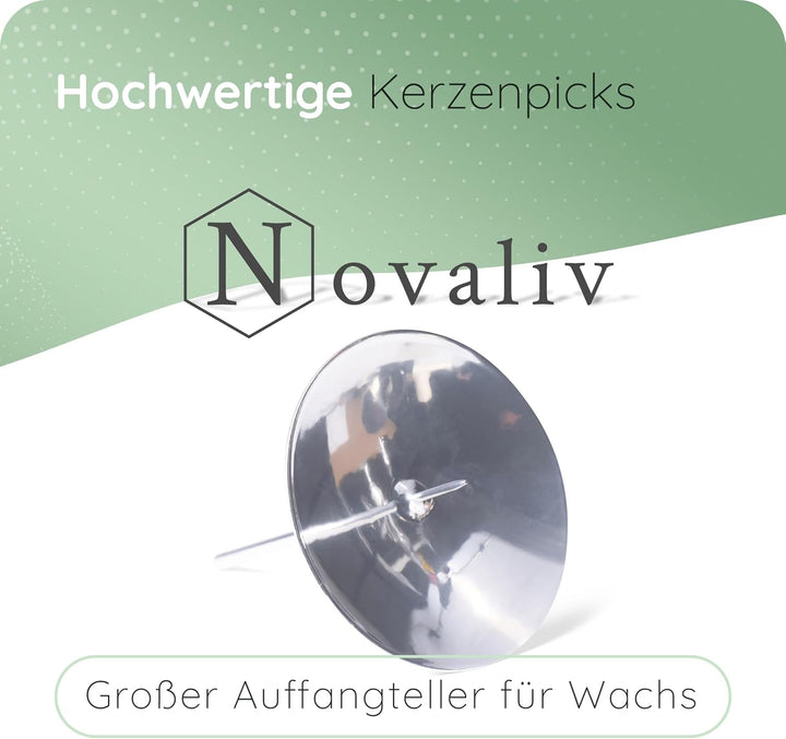 Novaliv 8X Kerzenhalter Stumpenkerze Adventskranz 7,5cm Silber Adventskranz Adventskerzenhalter Kerz