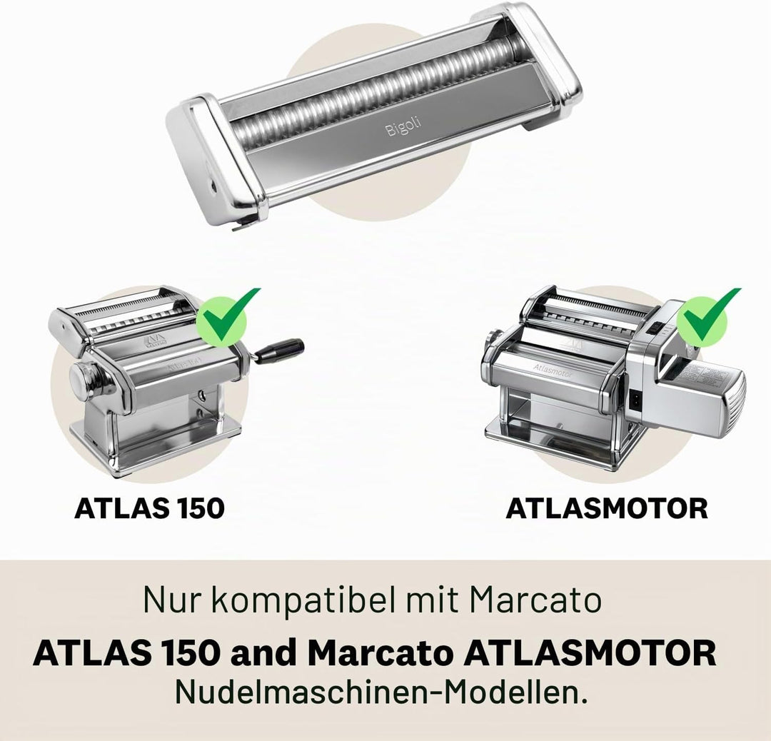 Marcato Zubehörteil für Atlas 150, Stahl, Silber, Vermicelli-23x20x16cm, Vermicelli