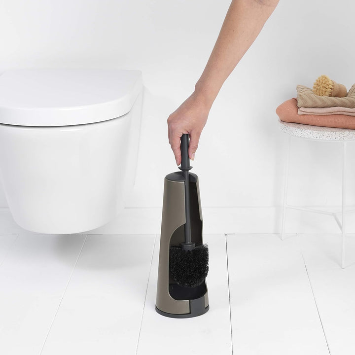 Brabantia Toilettenbürstengarnitur Classic - Platinum Platinum Toilettenbürste und Halter, Platinum