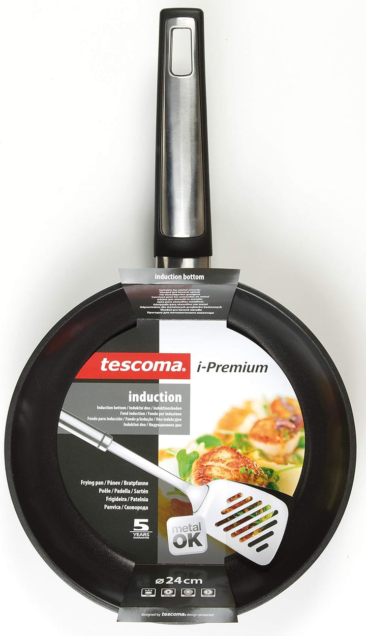 Tescoma Bratpfanne, Edelstahl, schwarz, 38 x 20.8 x 7.4 cm
