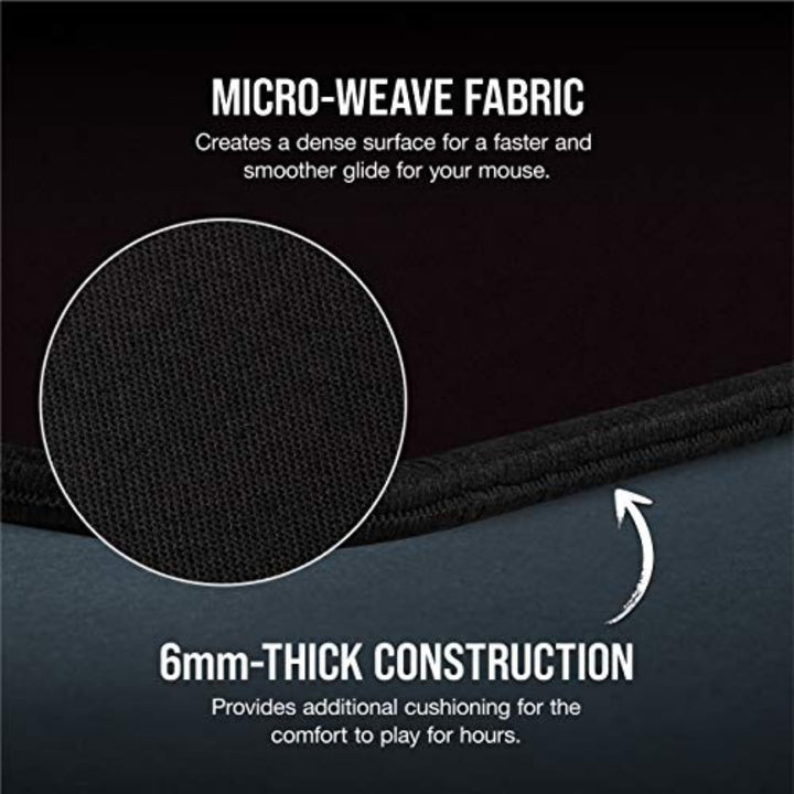 Corsair MM350 PRO Premium-Stoffmauspad (93 x 40 cm Oberfläche, Micro-Weave-Gewebe, 4 mm Dicker Plüsc