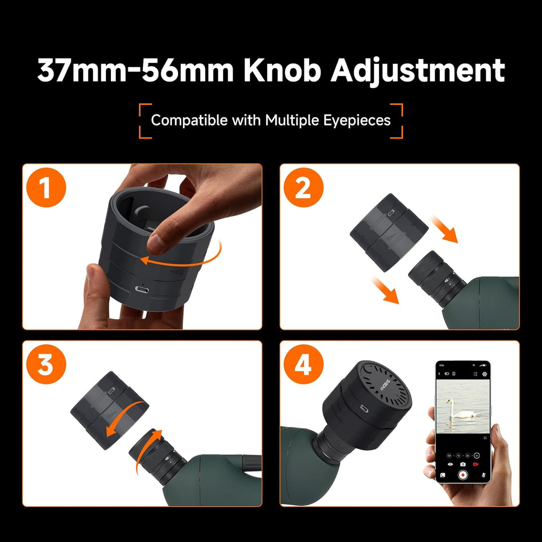 Svbony SC002 WiFi Spektiv Kamera, 2MP 1080P Wireless-Kamera mit 32GB TF-Karte, 10m Übertragung,Typ-C