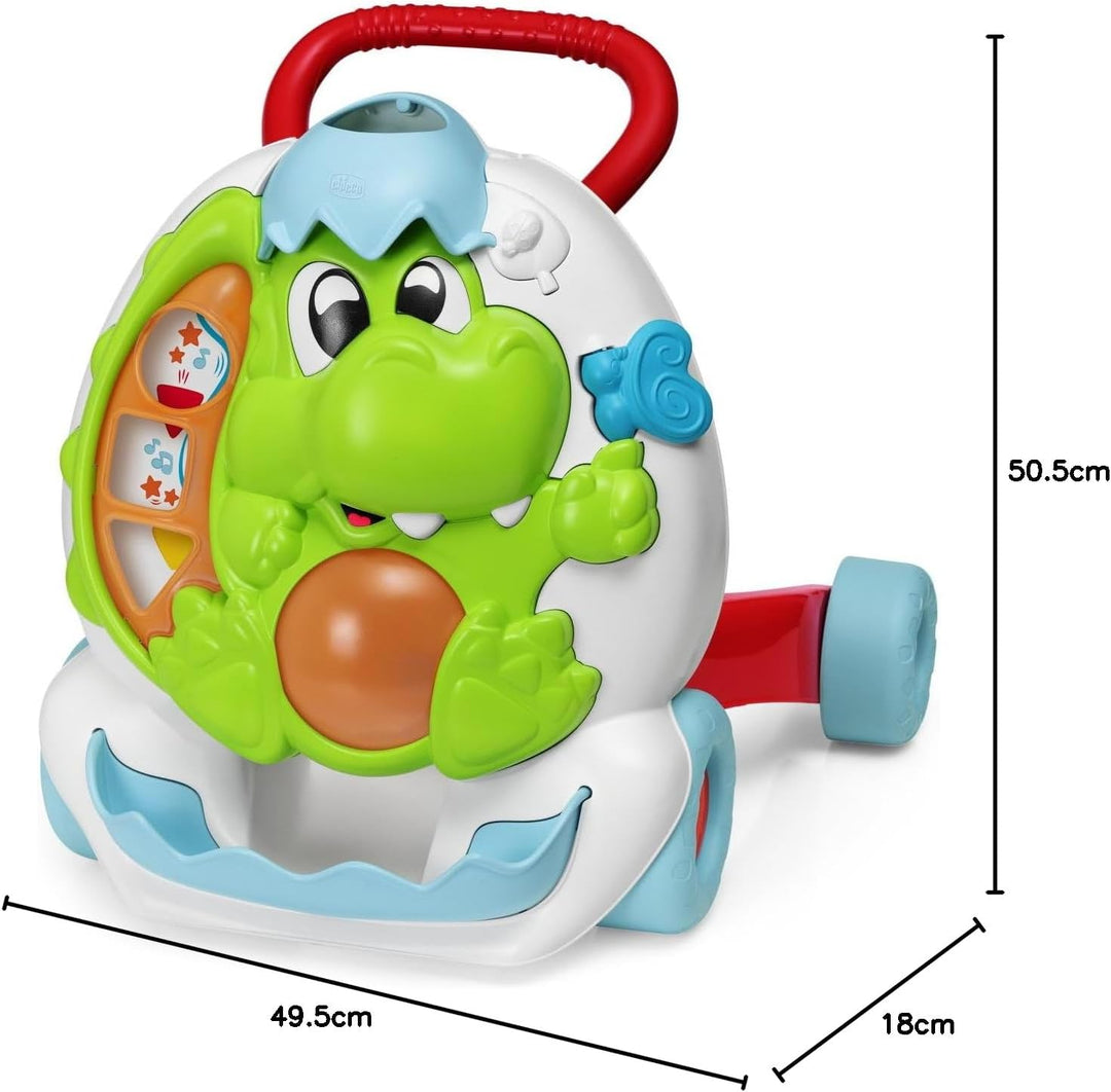 Chicco Dino Lauflerner First Steps, süsser Dinosaurier geformt Toddler's First Steps mit elektronisc