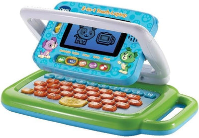 VTech 2-in-1 Touch-Laptop – Lerncomputer und Touch-Tablet zum Lernen von Buchstaben und Zahlen – Für