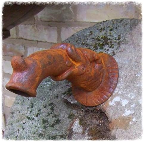 Antikas - Wasserspeier, Brunnenauslauf, Fabelfisch f. Wandbrunnen, Auslauf