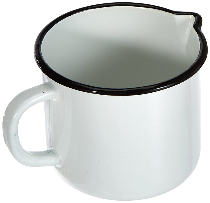 Karl Krüger Milchtopf, Stahl, 12 cm, Weiss